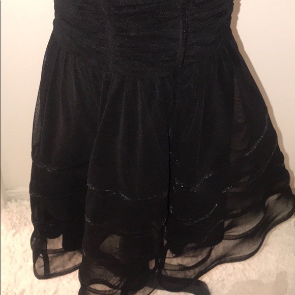 Betsy Johnson Black Mesh Corset Evening  Dress - Picture 8 of 8